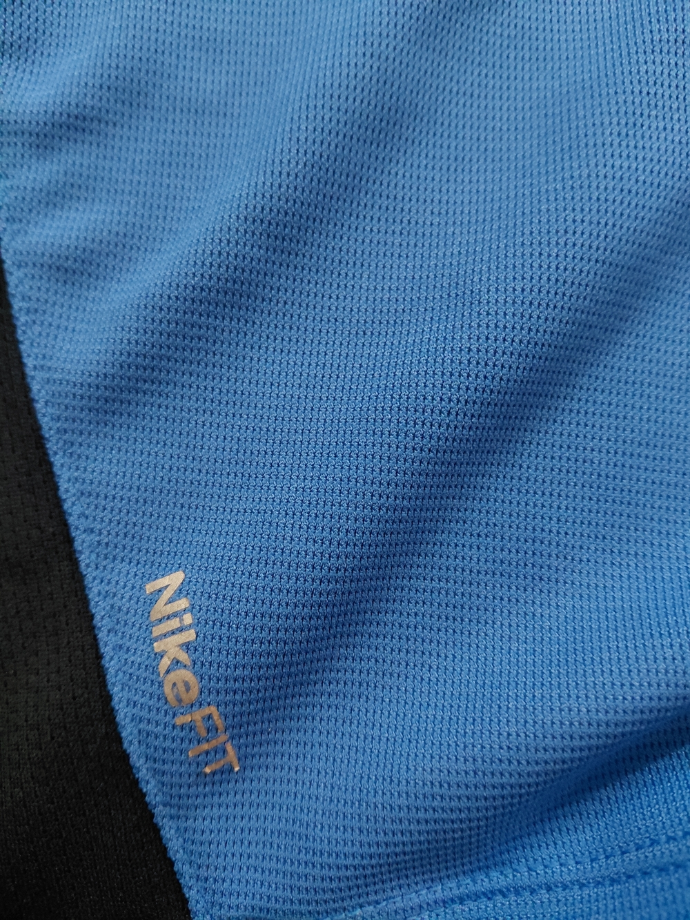 Nike Blue Dri-FIT Polo Shirt with Black Panels - Picture 3 of 5